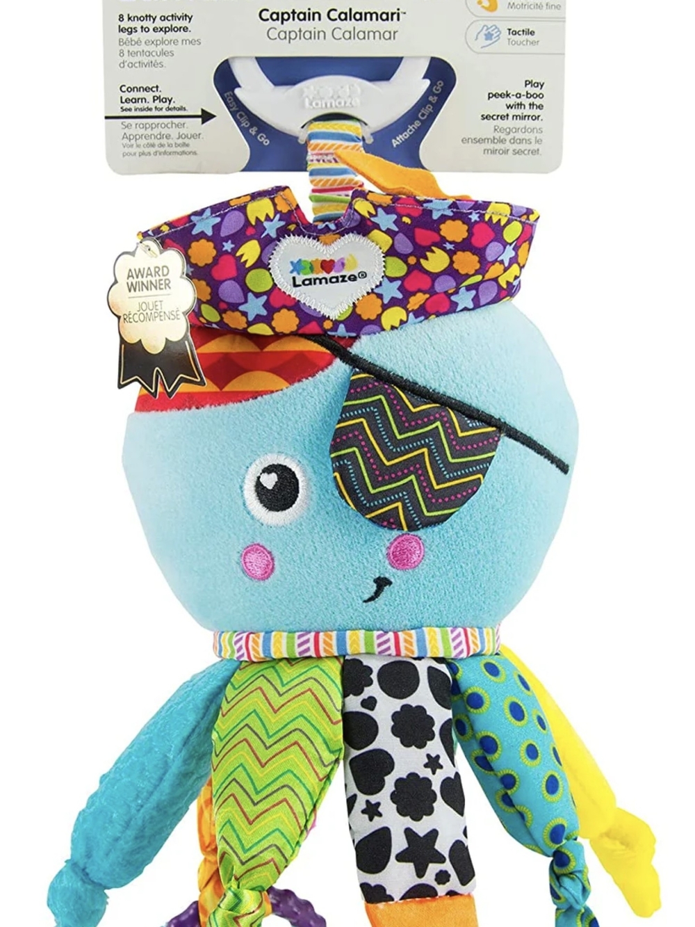 Lamaze Multicolor Blue Captain Calamari Sensory Octopus Plush